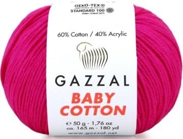 3461 GAZZAL BABY COTTON 50GR -Fosforlu Pembe