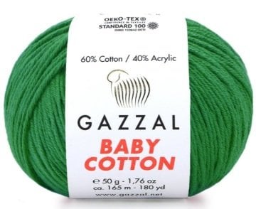 3456 GAZZAL BABY COTTON 50GR -Yeşil