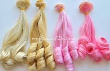 SENTETİK UCU BUKLELI SAÇ 20CM