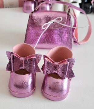 5CM AYAKKABI + ÇANTA SETİ / PEMBE