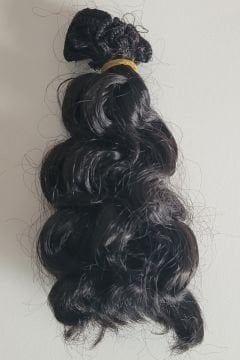 BUKLELİ SİYAH SAÇ (16-18CM Arası)
