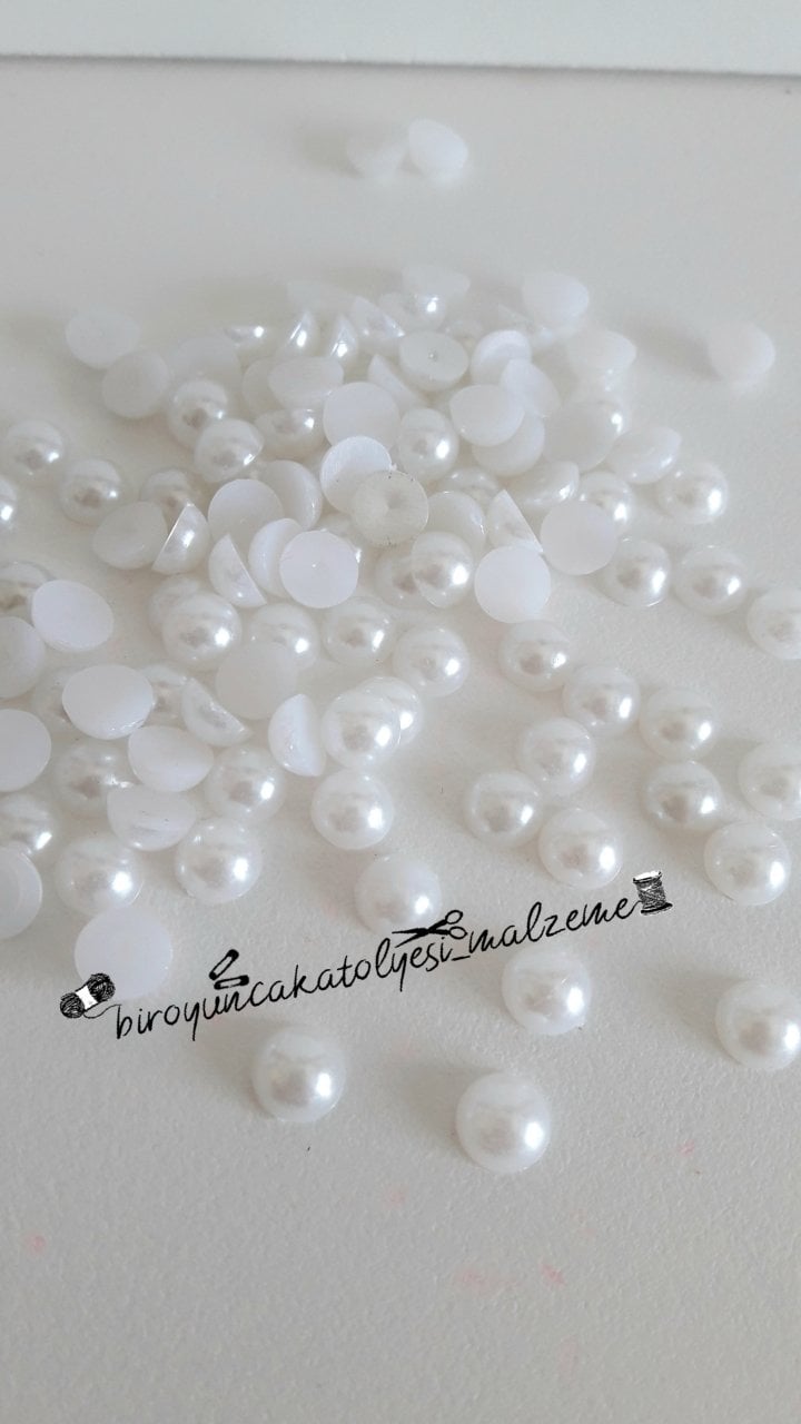 YARIM İNCİ BONCUK 8MM (30 ADET)