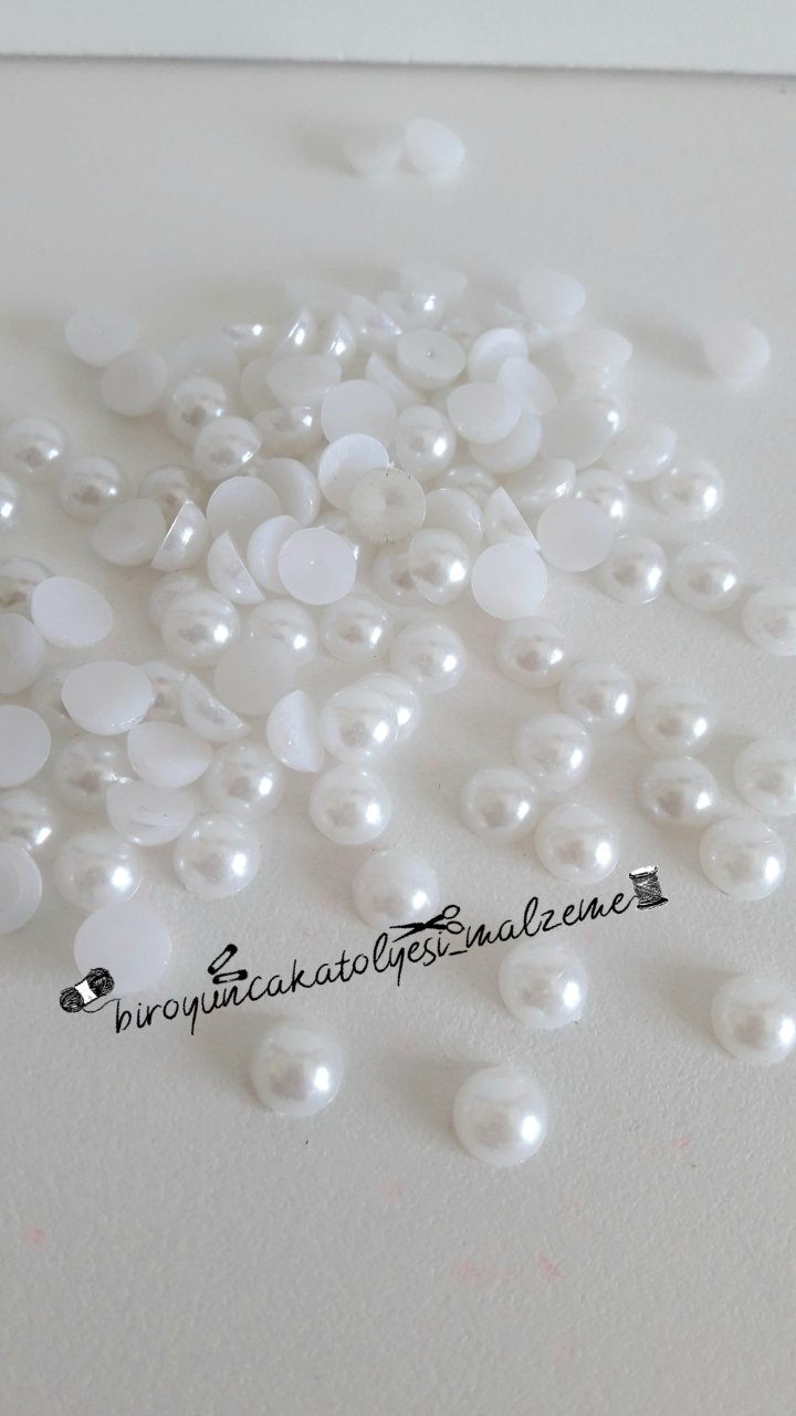 YARIM İNCİ BONCUK 8MM (30 ADET)