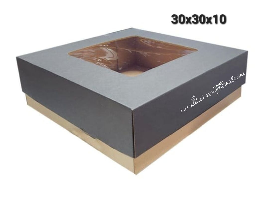 30x30x10 ASETAT PENCERELİ KUTU