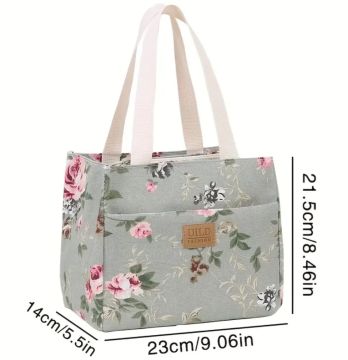 ÇİÇEKLİ HOBİ ÇANTASI -YEŞİL