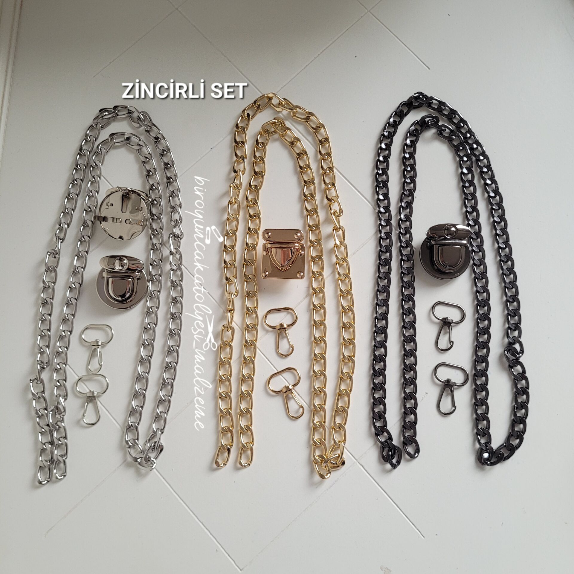 ÇANTA ZİNCİR ASKI +KİLİT SET