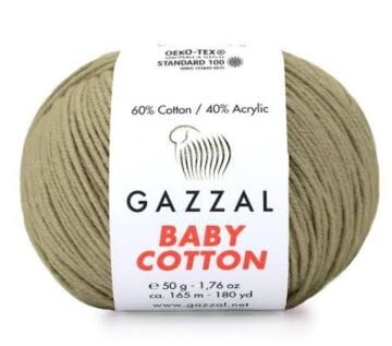 3464 GAZZAL BABY COTTON 50GR -ZEYTİN YEŞİLİ