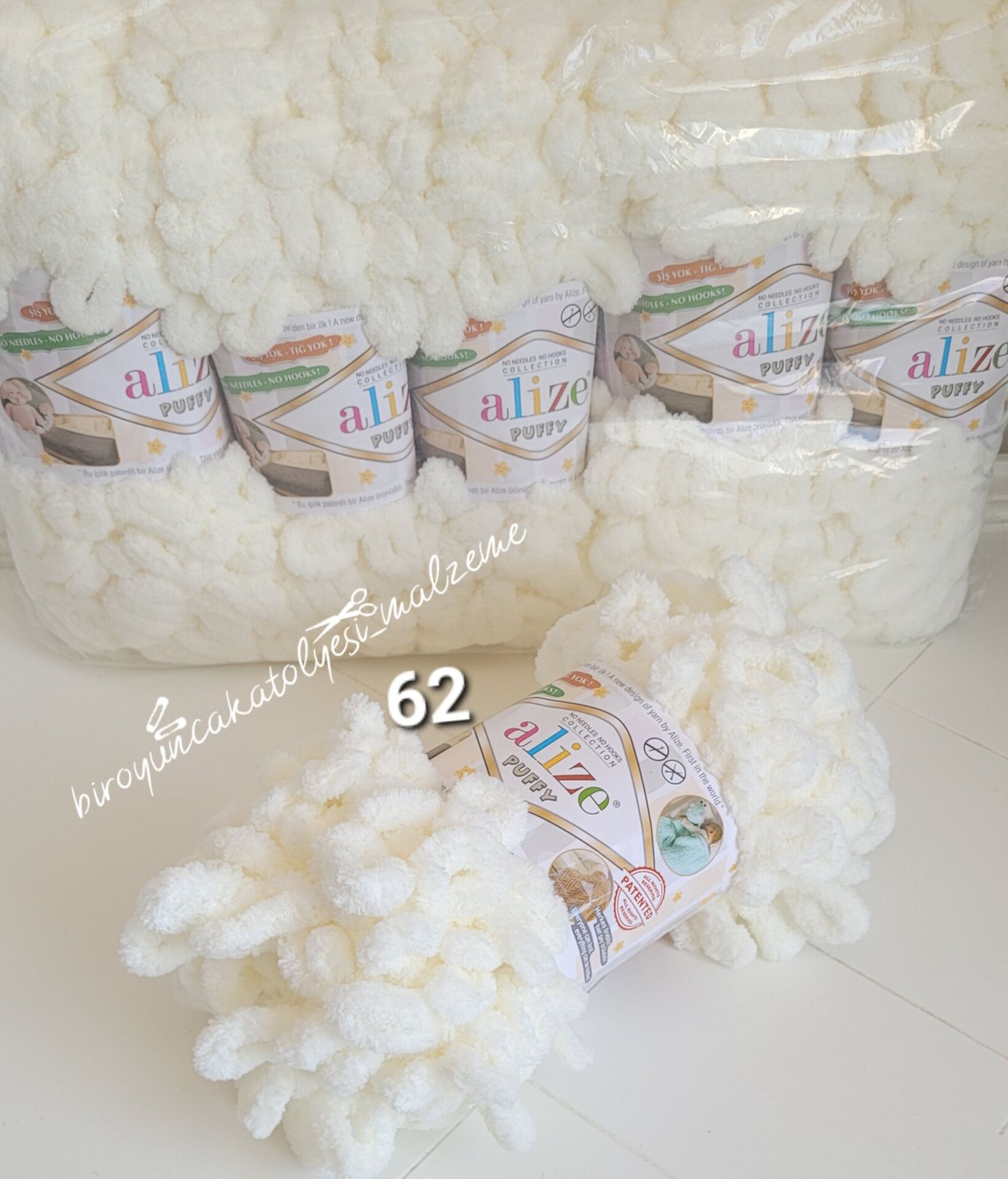 1 ADET ALİZE PUFFY - KREM - 62