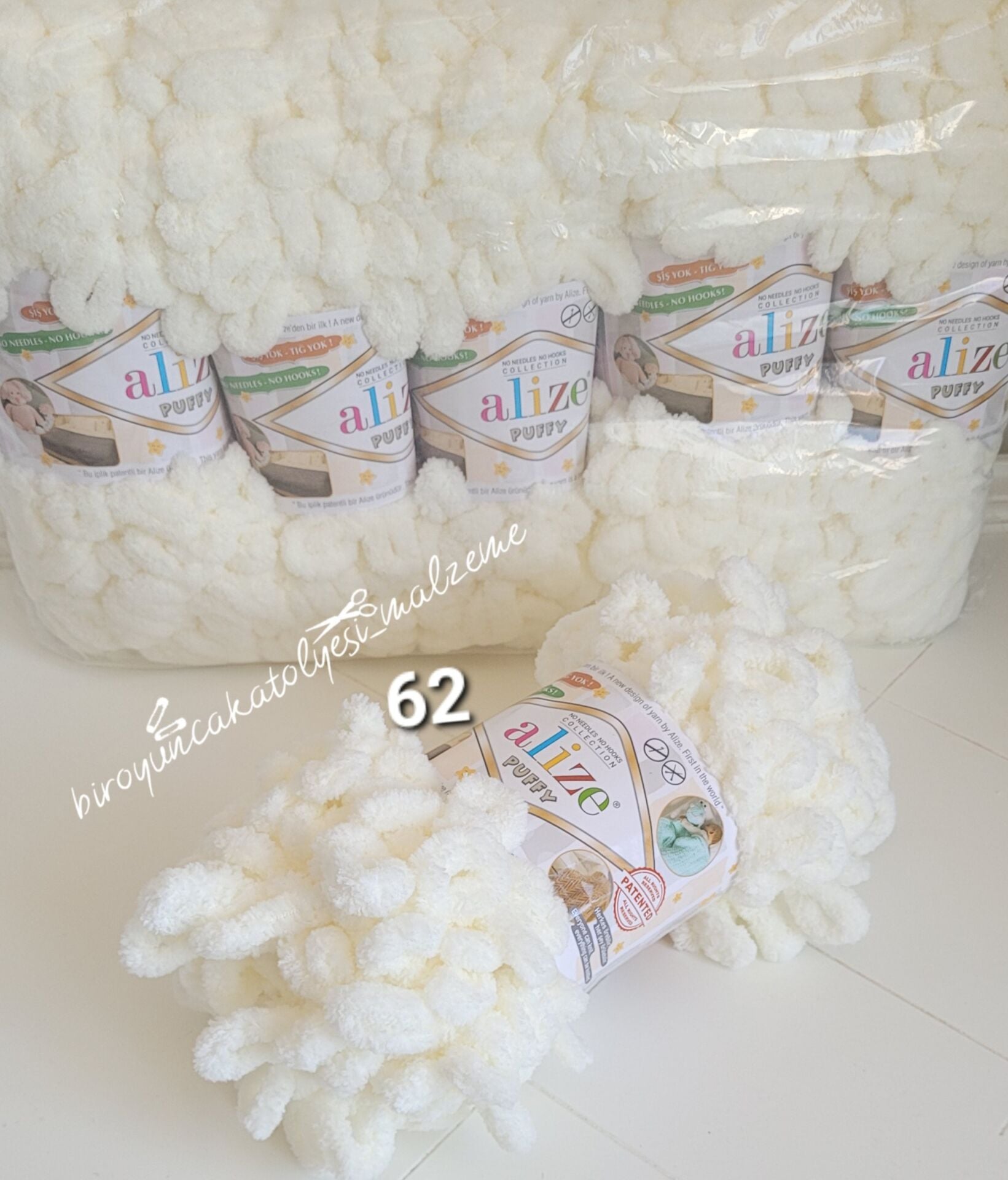 1 ADET ALİZE PUFFY - KREM - 62