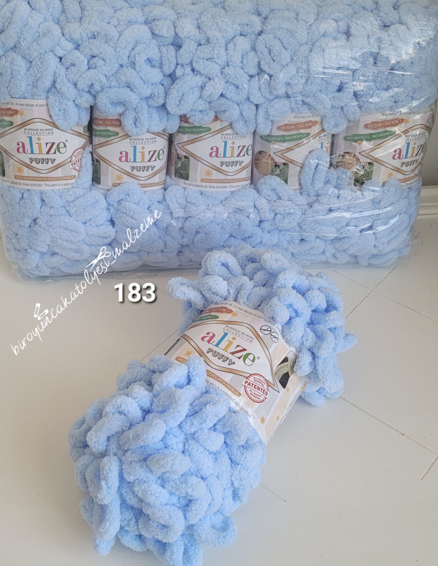 5 ADET ALİZE PUFFY - MAVİ - 183