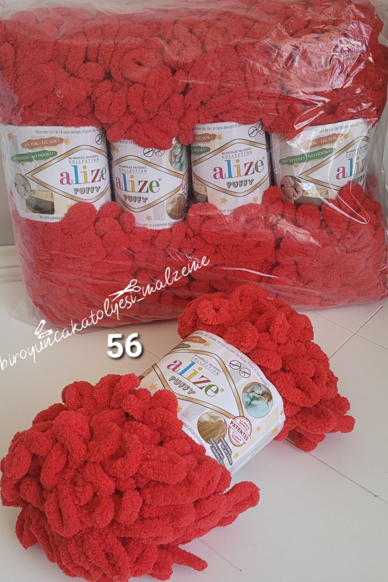 1 ADET ALİZE PUFFY  - KIRMIZI