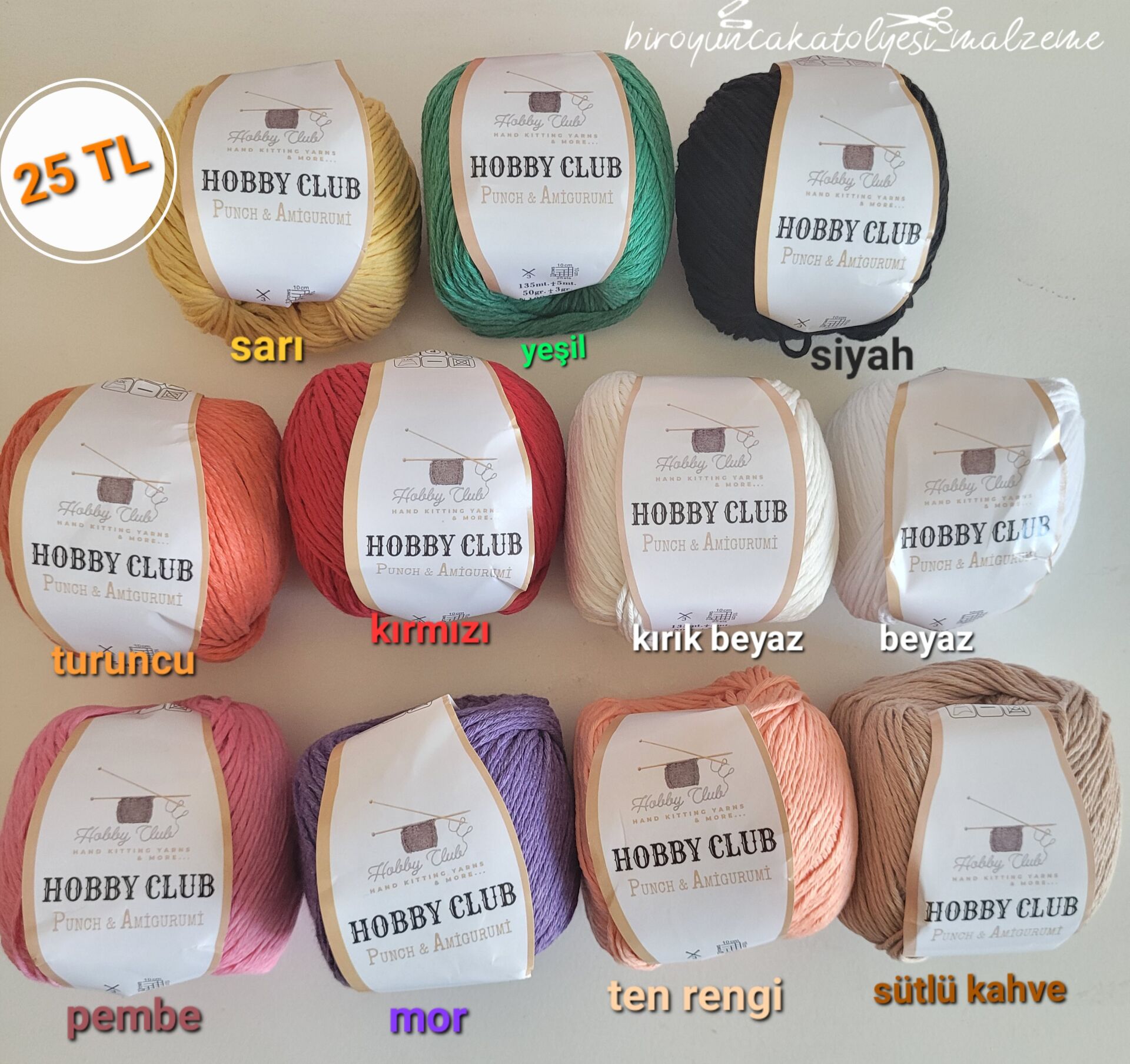 Hobby clup amigurumi ve punch ipi 50gr