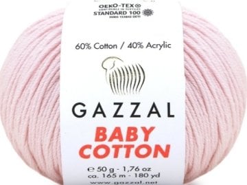 3411 GAZZAL BABY COTTON 50GR- Toz Pembe