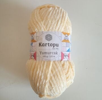 KARTOPU  YUMURCAK KADİFE KREM K349