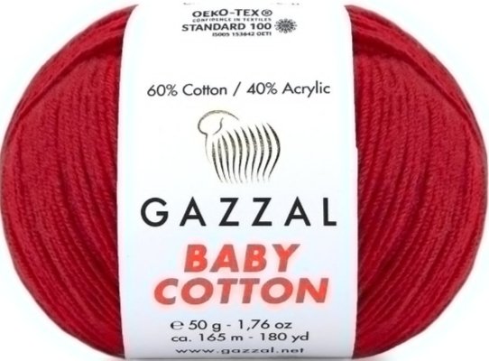 3439 GAZZAL BABY COTTON 50GR-Koyu Kırmızı