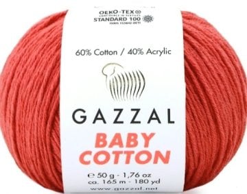 3418  GAZZAL BABY COTTON 50GR-Kiremit