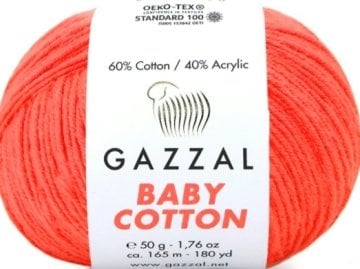3459 GAZZAL BABY COTTON 50GR -Neon Turuncu