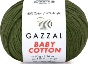 3463 GAZZAL BABY COTTON 50GR -Asker Yeşili