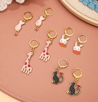 HAYVAN FİGÜRLÜ YER BELİRLEYİCİ 4 LÜ SET