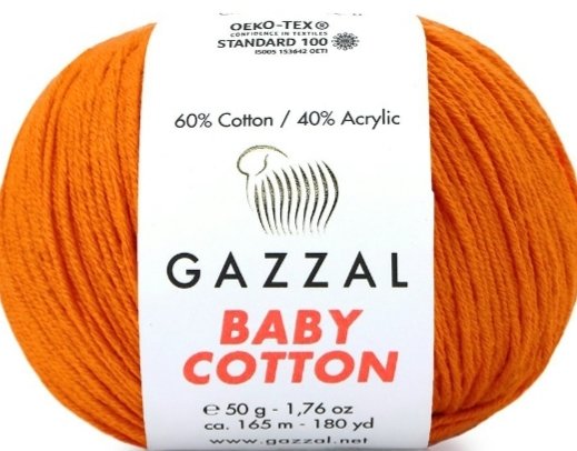 3419 GAZZAL BABY COTTON 50GR - Turuncu
