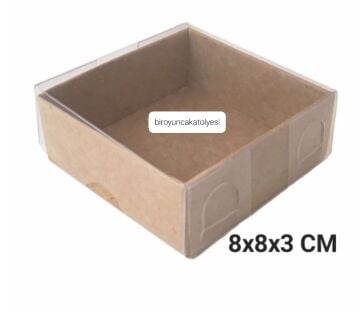 8x8x3  ASETAT KAPAKLI KÜÇÜK KUTU , AMİGURUMİ ANAHTARLIK KUTUSU