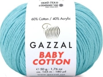 3451 GAZZAL BABY COTTON 50GR - Maviye Dönük Turkuaz