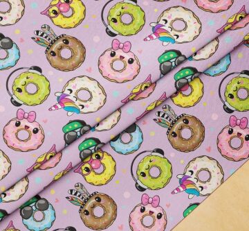 Donut Desenli Kumaş