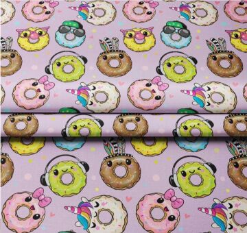 Donut Desenli Kumaş