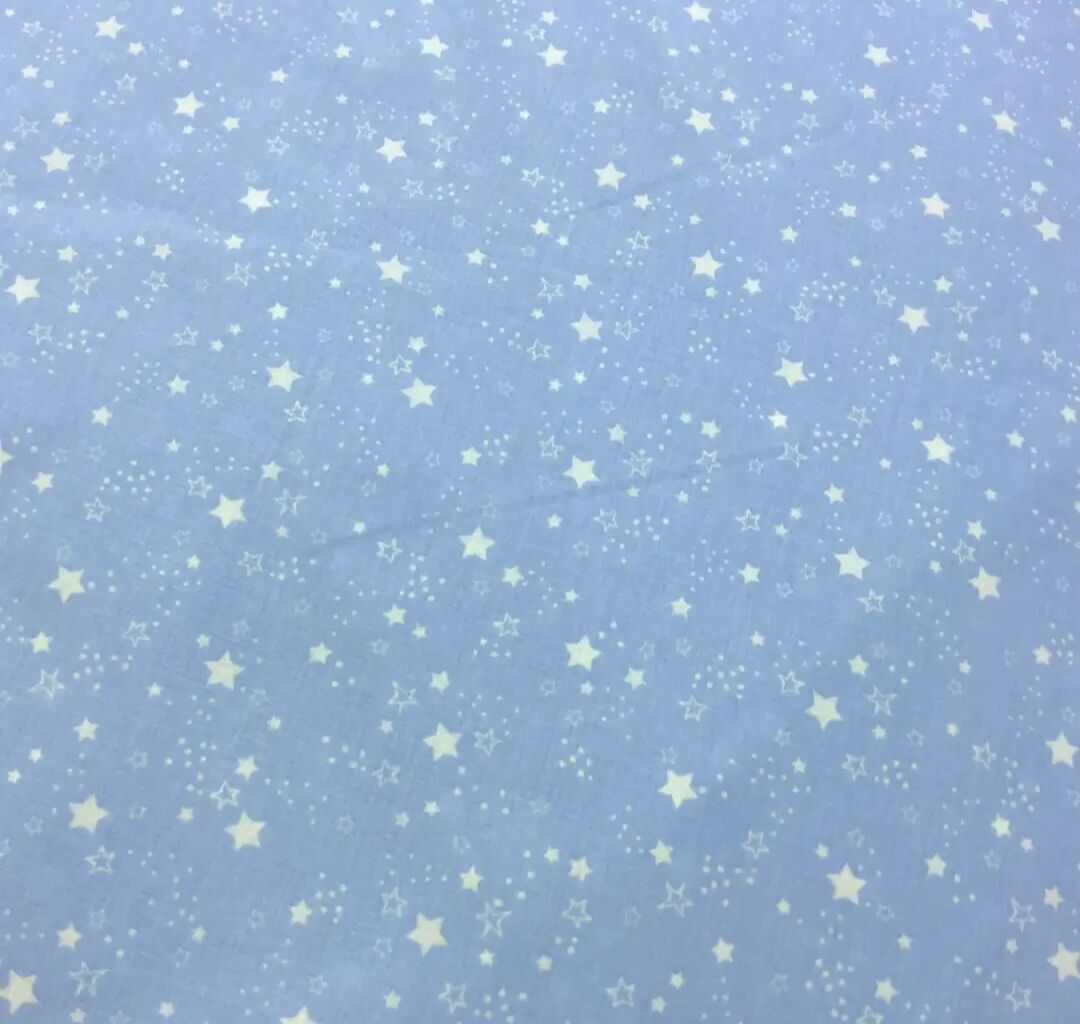 Mavi Yıldızlar Poplin Kumaş