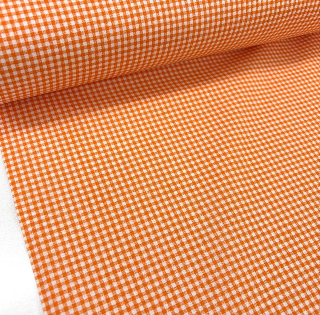 Turuncu Pitikare Poplin Kumaş