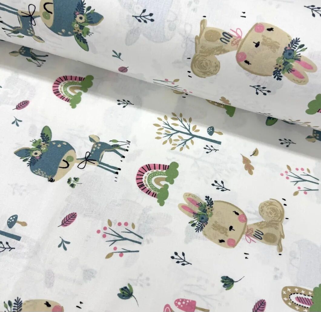 Ceylan ve Tavşancık Poplin Kumaş