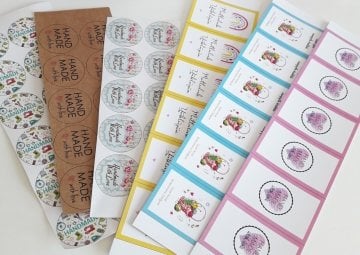 20 ETİKET+10 HANDMADE KARTON+18 HEDİYE KARTI