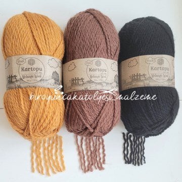 KIVIRCIK SAÇ İPİ KARTOPU MELANGE WOOL.